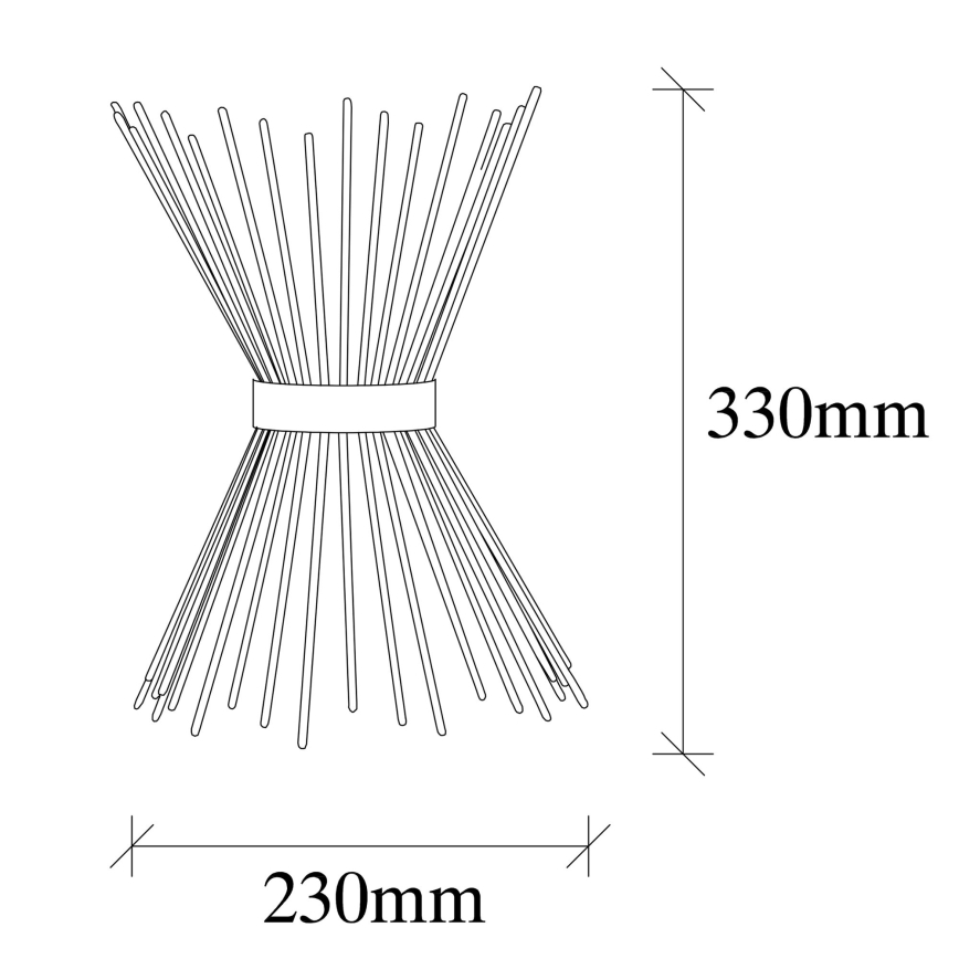 Iluminação de parede KIRPI 2xE27/40W/230V dourada