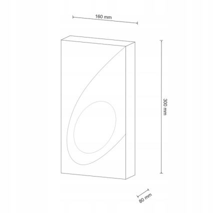 Iluminação de parede KOMETA 1xE14/12W/230V gesso/branco