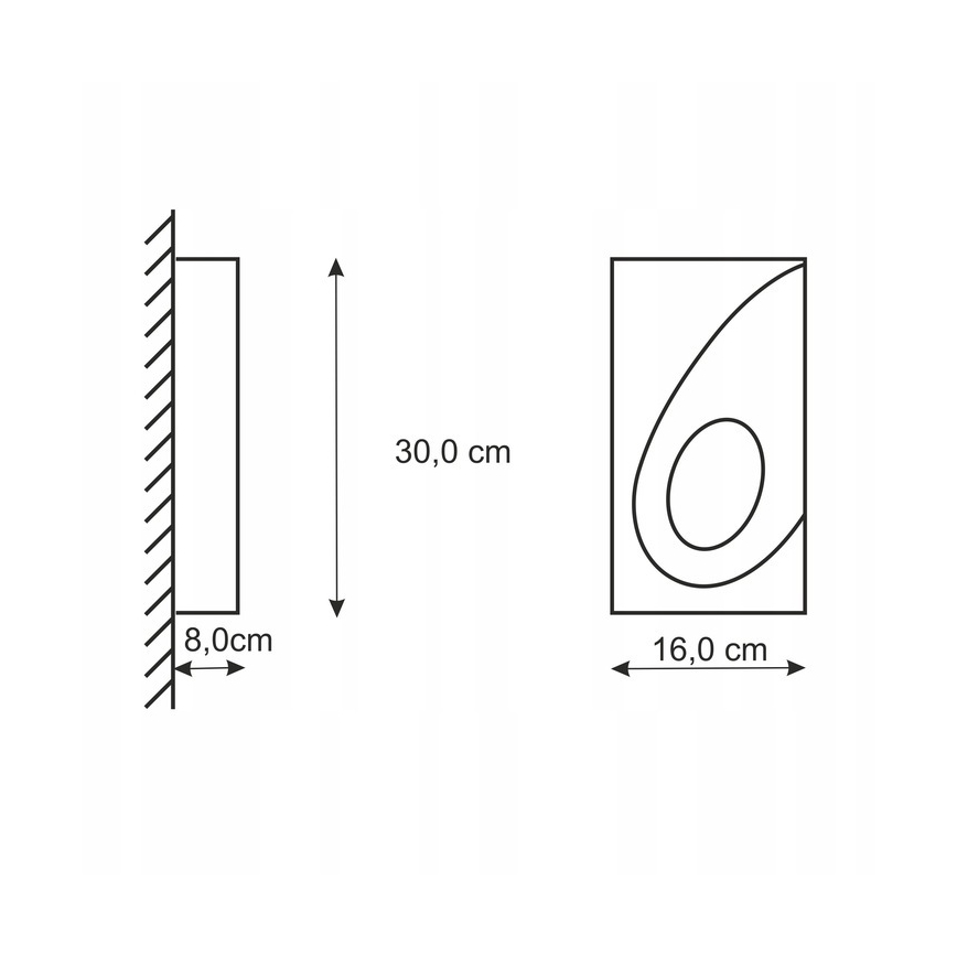 Iluminação de parede KOMETA 1xE14/12W/230V gesso/branco