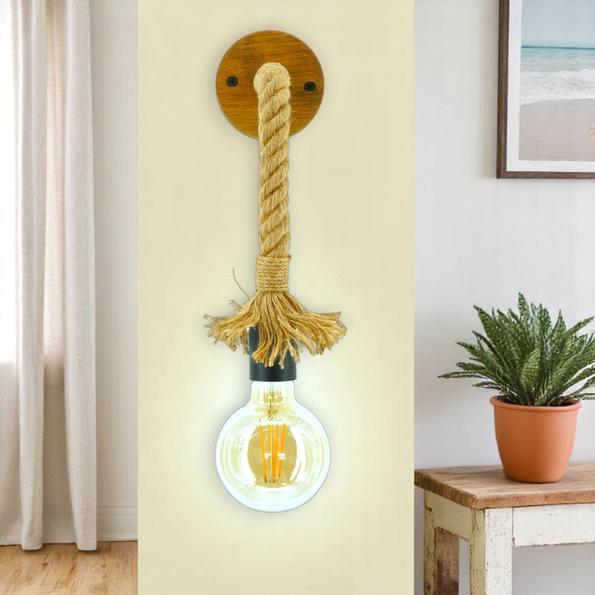 Iluminação de parede KOS 1xE27/60W/230V faia