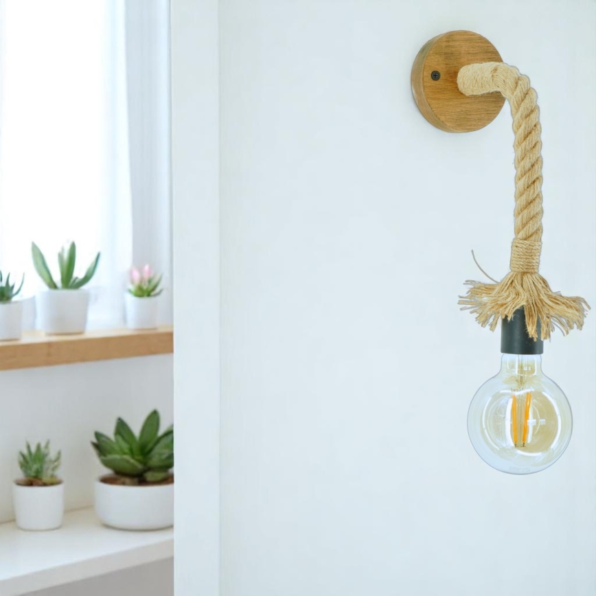 Iluminação de parede KOS 1xE27/60W/230V faia