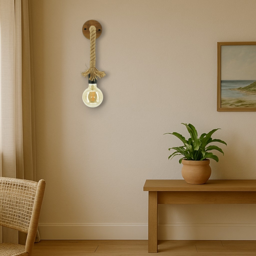 Iluminação de parede KOS 1xE27/60W/230V faia