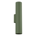 Iluminação de parede LAGOS 2xGU10/10W/230V verde