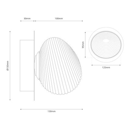 Iluminação de parede LED BOLLA LED/3W/230V cromado brilhante