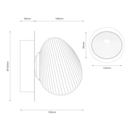 Iluminação de parede LED BOLLA LED/3W/230V dourado