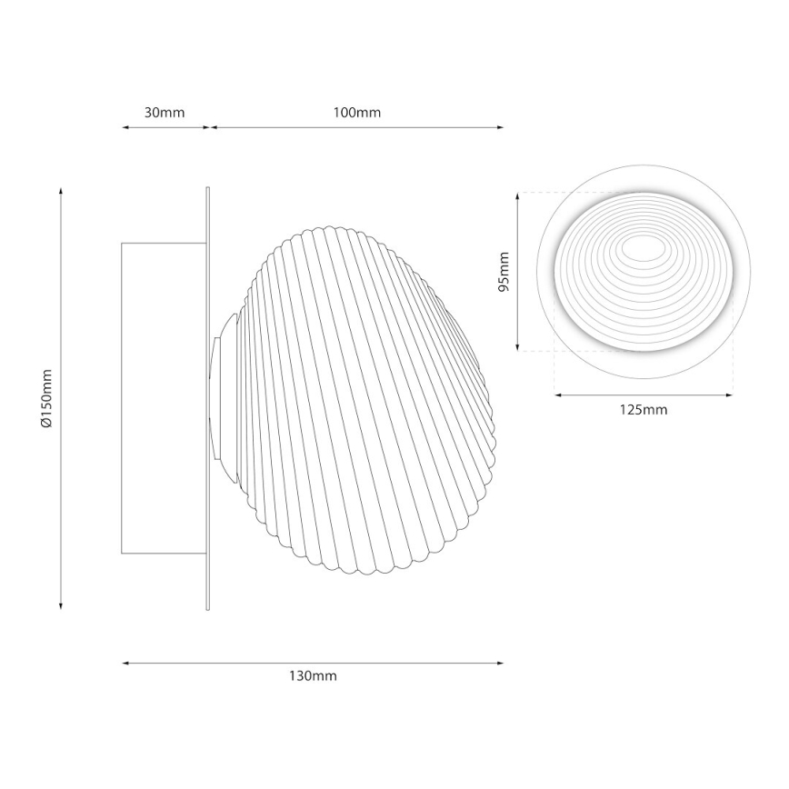 Iluminação de parede LED BOLLA LED/3W/230V dourado