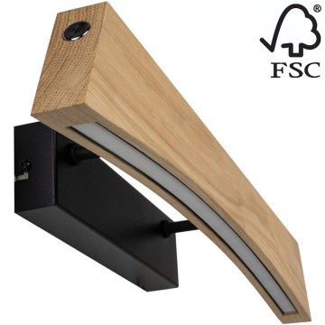 Iluminação de parede LED com regulação ZIAD LED/6,5W/230V carvalho – FSC certificado