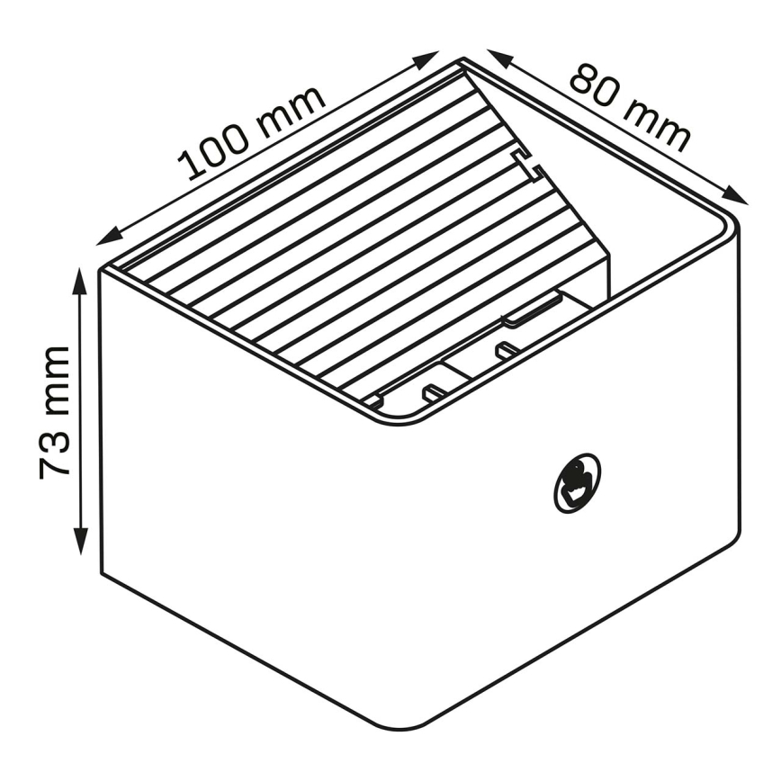LED Regulação parede táctil iluminação com sensor MIRI LED/2,5W/3,7V 3000/4000/6400K 4000 mAh branco