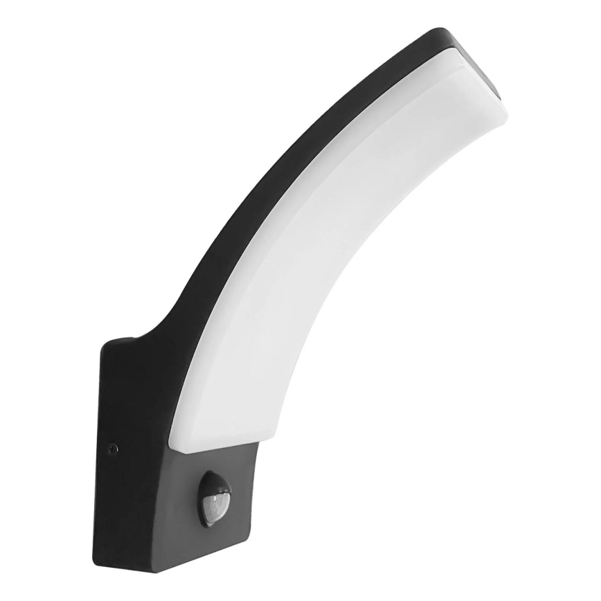 Iluminação de parede LED exterior com sensor AMY LED/12W/230V IP44 preto