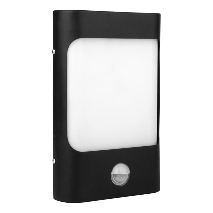 Iluminação de parede LED exterior com sensor CORDOBA LED/9W/230V IP44 preto
