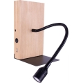 Iluminação de parede LED LECTOR LED/2,5W/230V USB carvalho