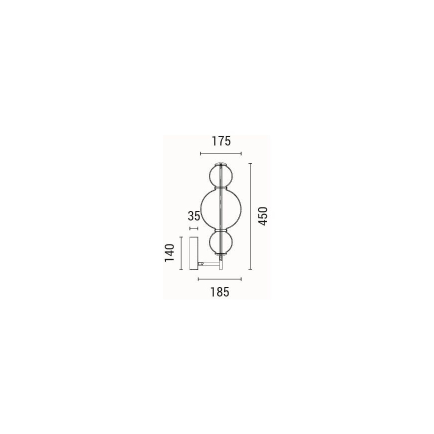 Iluminação de parede LED LED/12,6W/230V 3000K