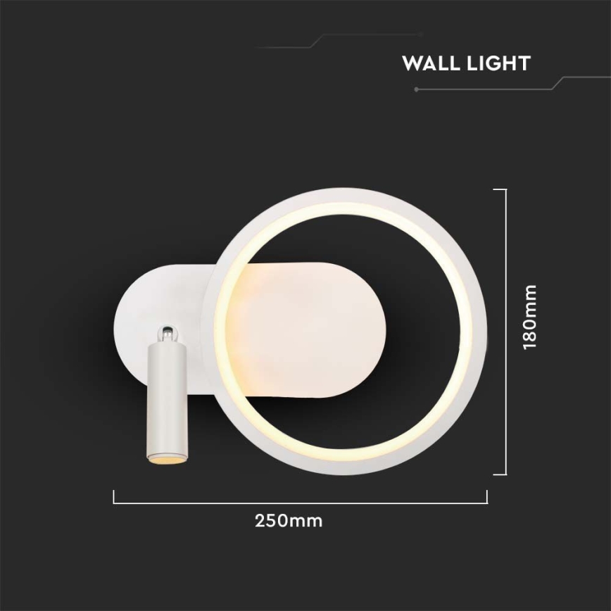 Iluminação de parede LED LED/14W/230V 3000K branco