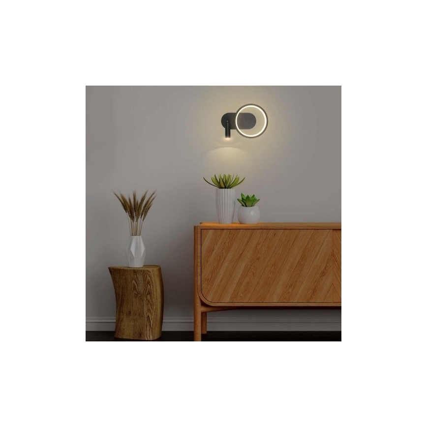 Iluminação de parede LED LED/14W/230V 4000K preto