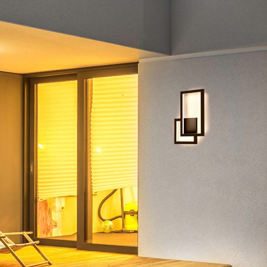 Iluminação de parede LED LED/20W/230V 3000K castanho