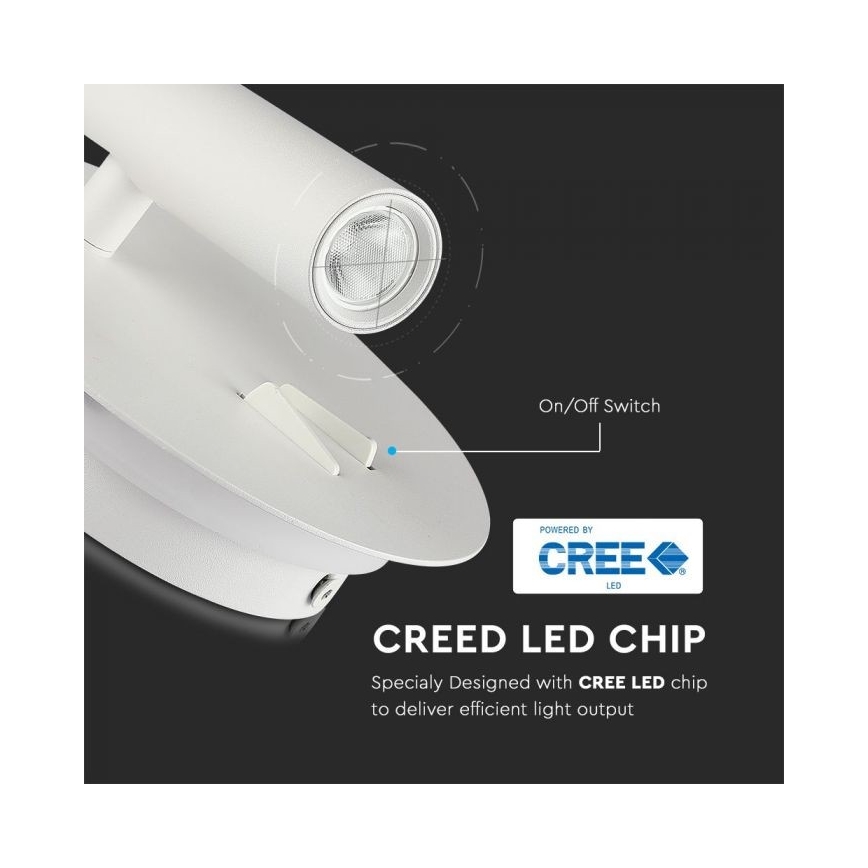 Iluminação de parede LED LED/3W/230V + LED/6W/230V 3000K branco