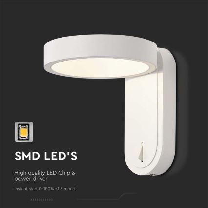 Iluminação de parede LED LED/5W/230V 3000K/4000K branco