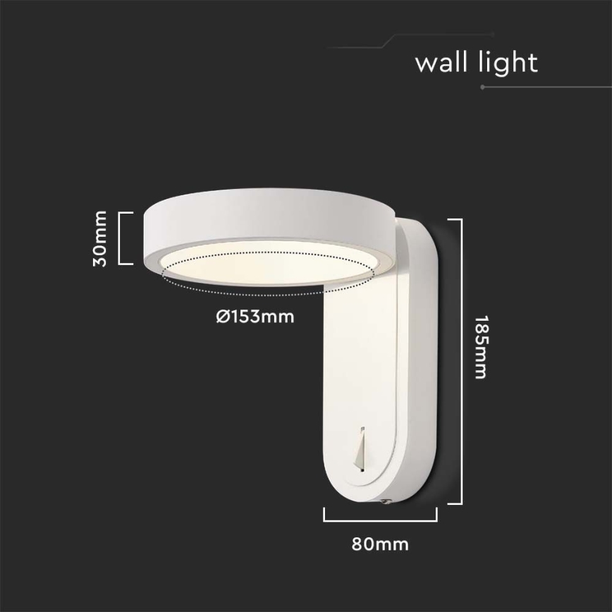 Iluminação de parede LED LED/5W/230V 3000K/4000K branco