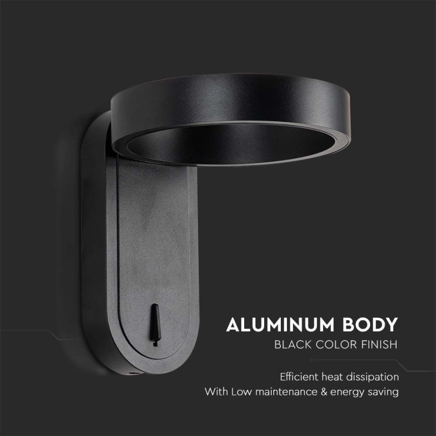 Iluminação de parede LED LED/5W/230V 3000K/4000K preto