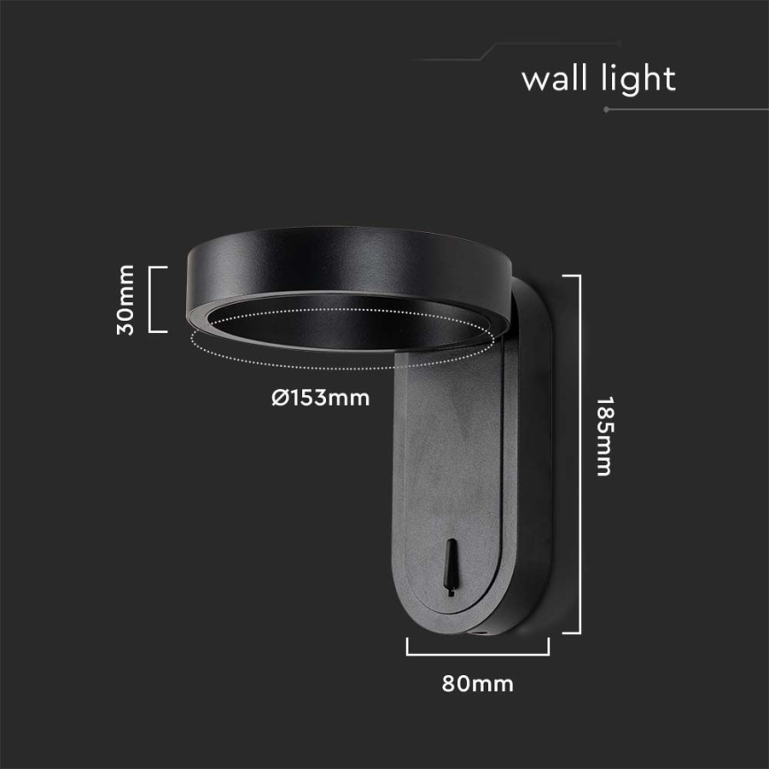 Iluminação de parede LED LED/5W/230V 3000K/4000K preto