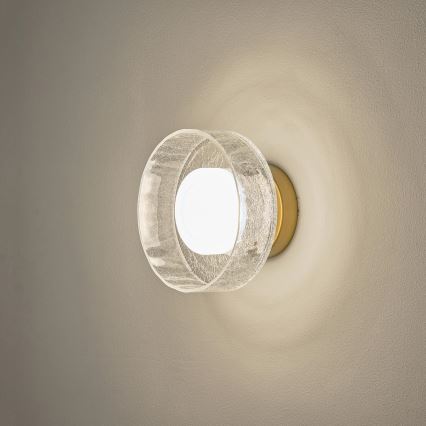 Iluminação de parede LED LED/8W/230V 3000K dourado/transparente