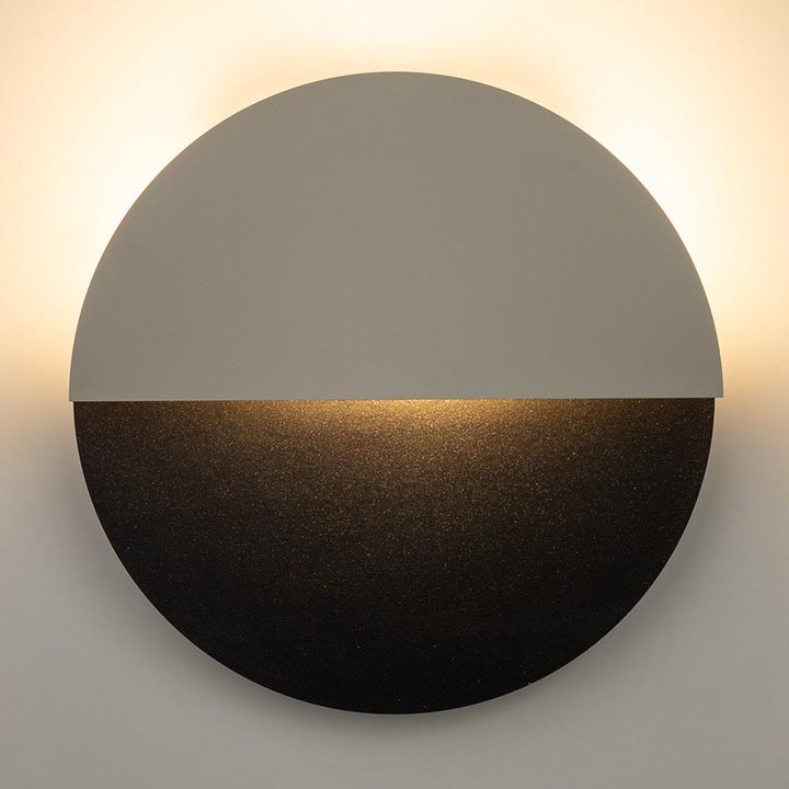 Iluminação de parede LED LUNA LED/7W/230V diâmetro 26 cm preto/bege