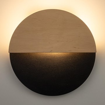 Iluminação de parede LED LUNA LED/7W/230V diâmetro 26 cm preto/bege