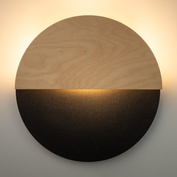 Iluminação de parede LED LUNA LED/7W/230V diâmetro 36 cm preto/bege