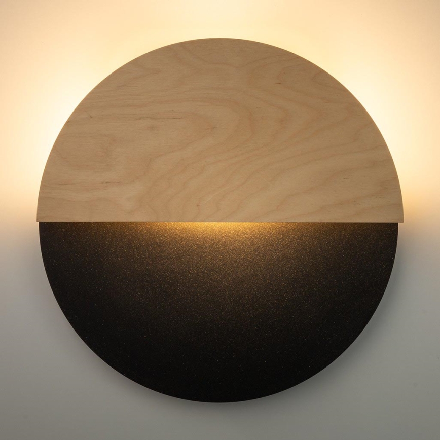 Iluminação de parede LED LUNA LED/7W/230V diâmetro 36 cm preto/bege