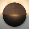 Iluminação de parede LED LUNA LED/7W/230V diâmetro 36 cm preto/castanho
