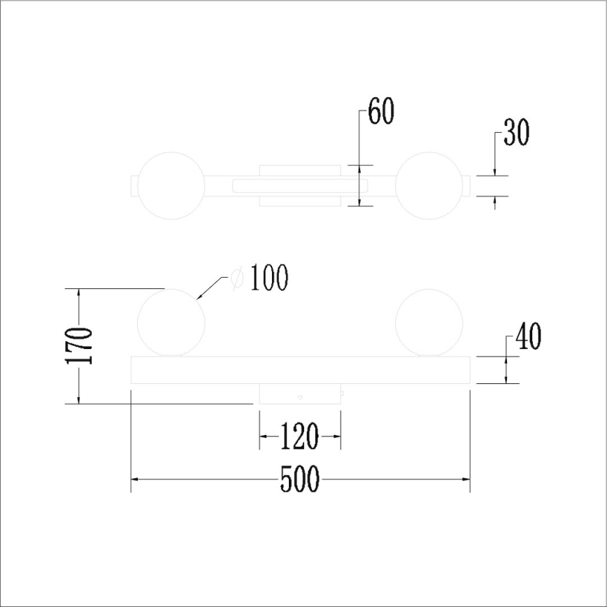 Iluminação de parede LED MAGNET LED/13W/230V + 2xG9/60W 3000/4000K branco