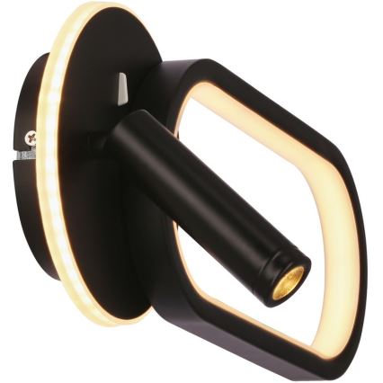 Iluminação de parede LED MONET LED/13W/230V + LED/2W 3000/4000/6000K preto