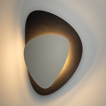 Iluminação de parede LED PEDRA LED/7W/230V preto/bege