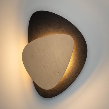 Iluminação de parede LED PEDRA LED/7W/230V preto/bege