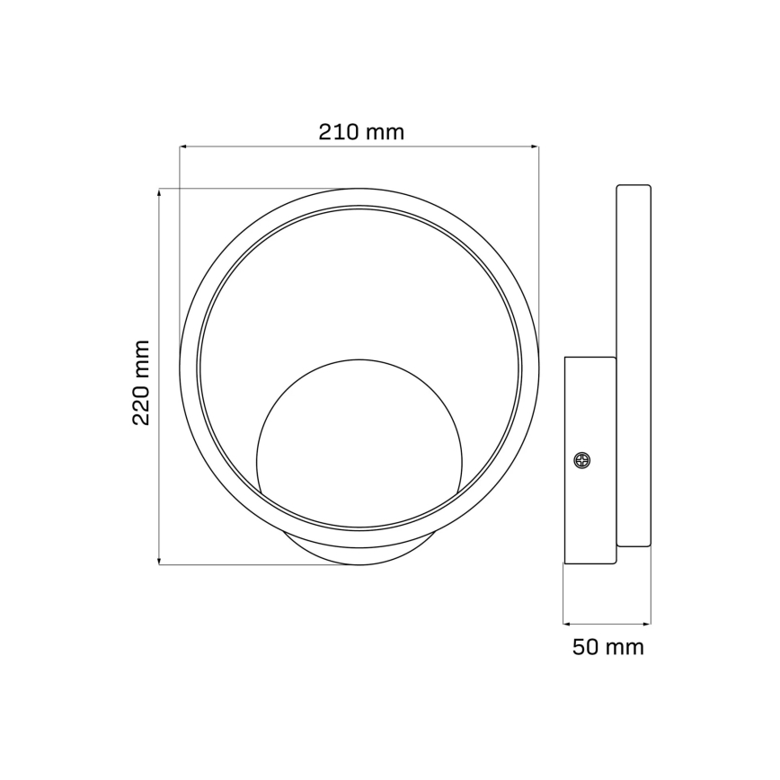Iluminação de parede LED ROMAN LED/11,5W/230V 4000K preto