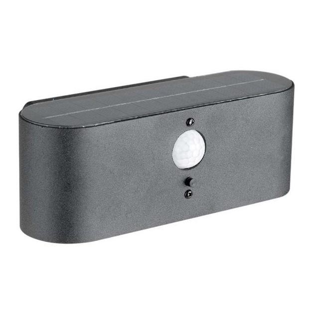 Iluminação de parede LED solar para exterior com sensor LED/2,5W/3,7V 3000K IP54 2000 mAh