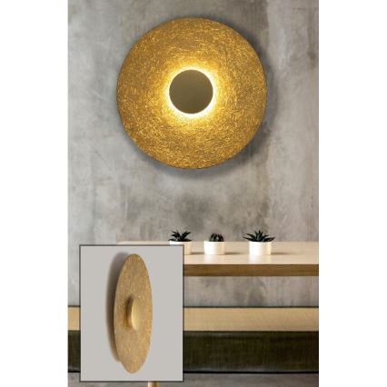 Iluminação de parede LED SOLE LED/7W/230V diâmetro 44 cm dourado