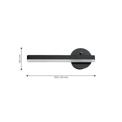 Iluminação de parede LED SYDNEY LED/6W/230V preta