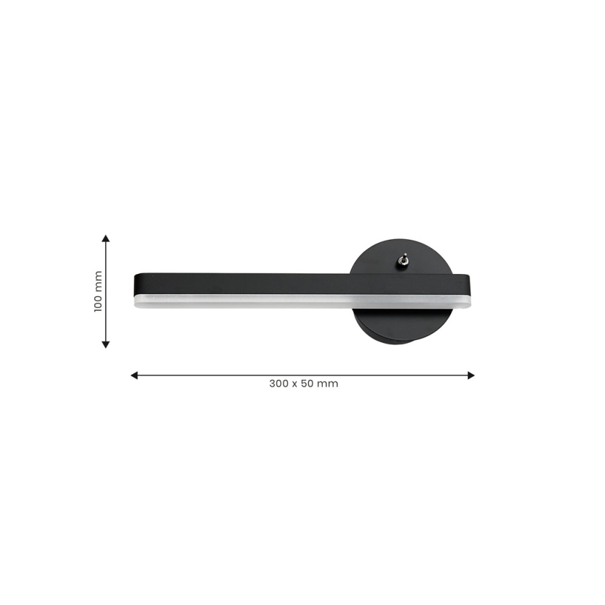 Iluminação de parede LED SYDNEY LED/6W/230V preta