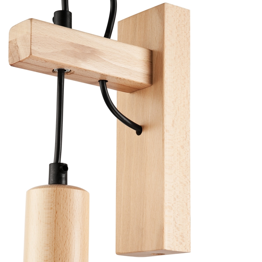 Iluminação de parede LEON 1xE27/60W/230V faia - FSC certificado