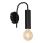 Iluminação de parede LOPPE 1xE27/60W/230V preta
