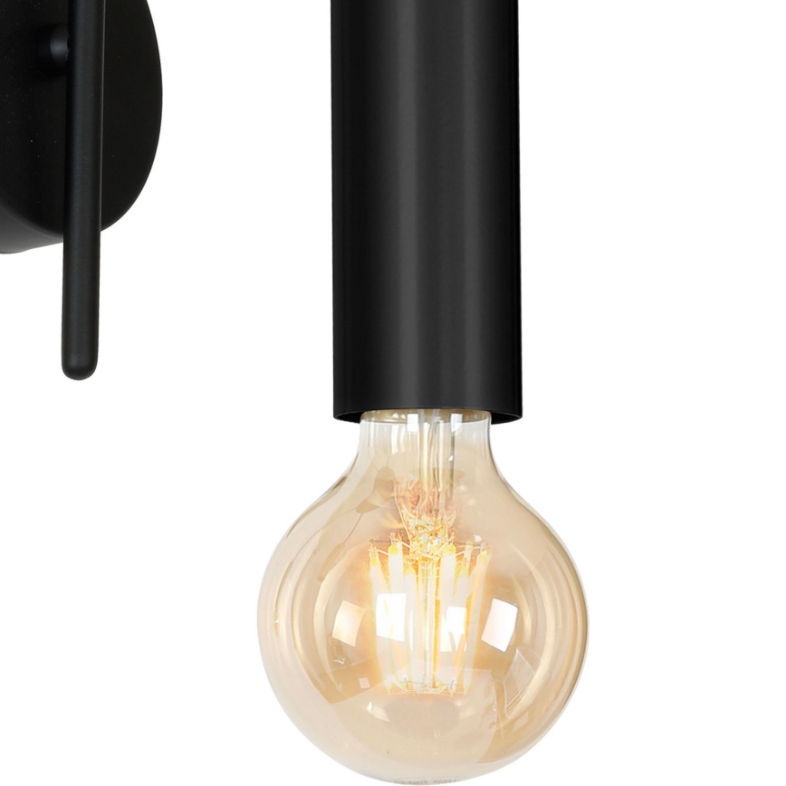 Iluminação de parede LOPPE 1xE27/60W/230V preta