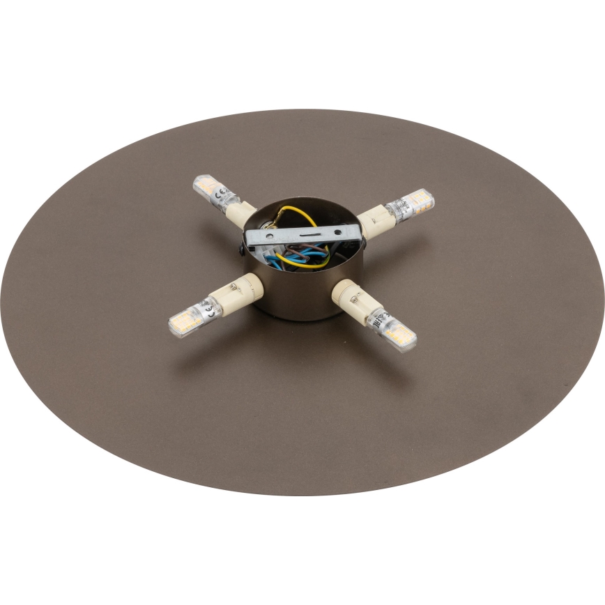 Iluminação de parede LUNA 4xG9/8W/230V diâmetro 40 cm castanho