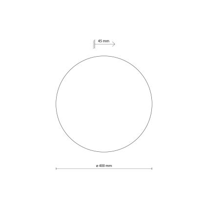 Iluminação de parede LUNA 4xG9/8W/230V diâmetro 40 cm preto
