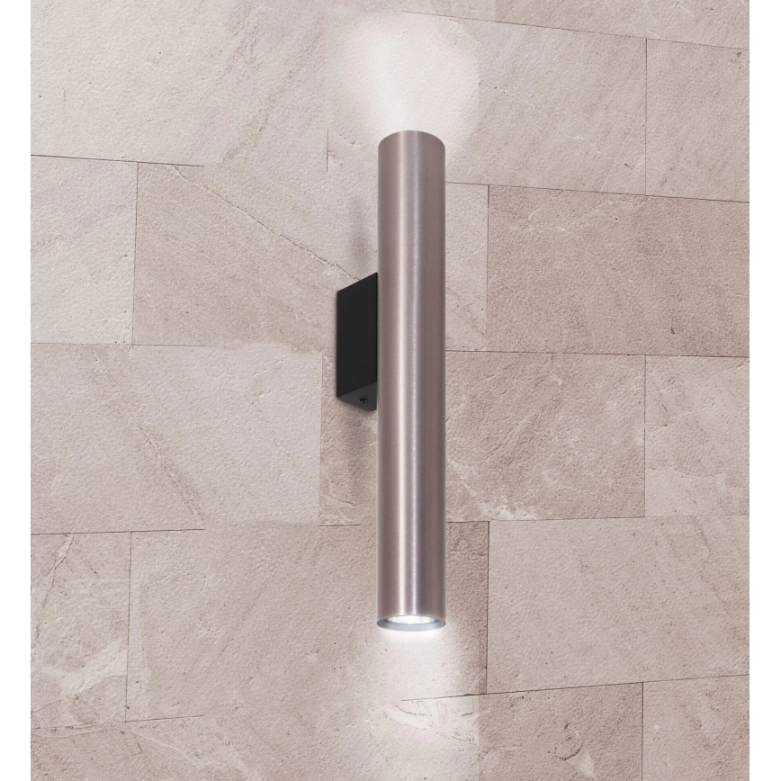 Iluminação de parede LUNGOMARE 2xGU10/10W/230V cromado mate