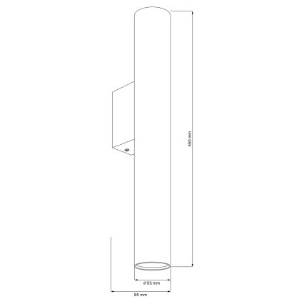 Iluminação de parede LUNGOMARE 2xGU10/10W/230V dourado