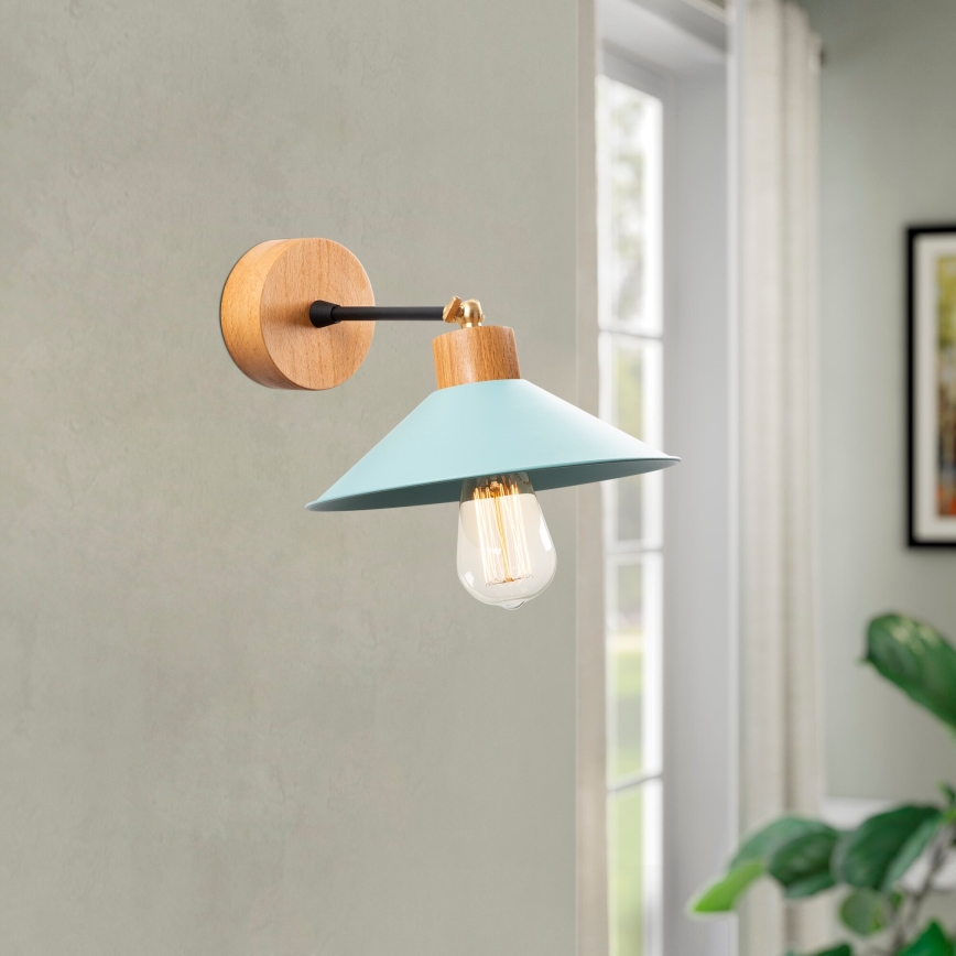 Iluminação de parede MANAVGAT 1xE27/40W/230V castanho/azul
