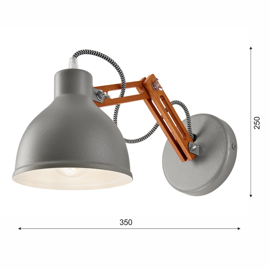 Iluminação de parede MARCELLO 1xE27/60W/230V faia