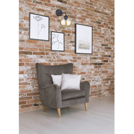Iluminação de parede MELLE BLACK 1xE27/60W/230V