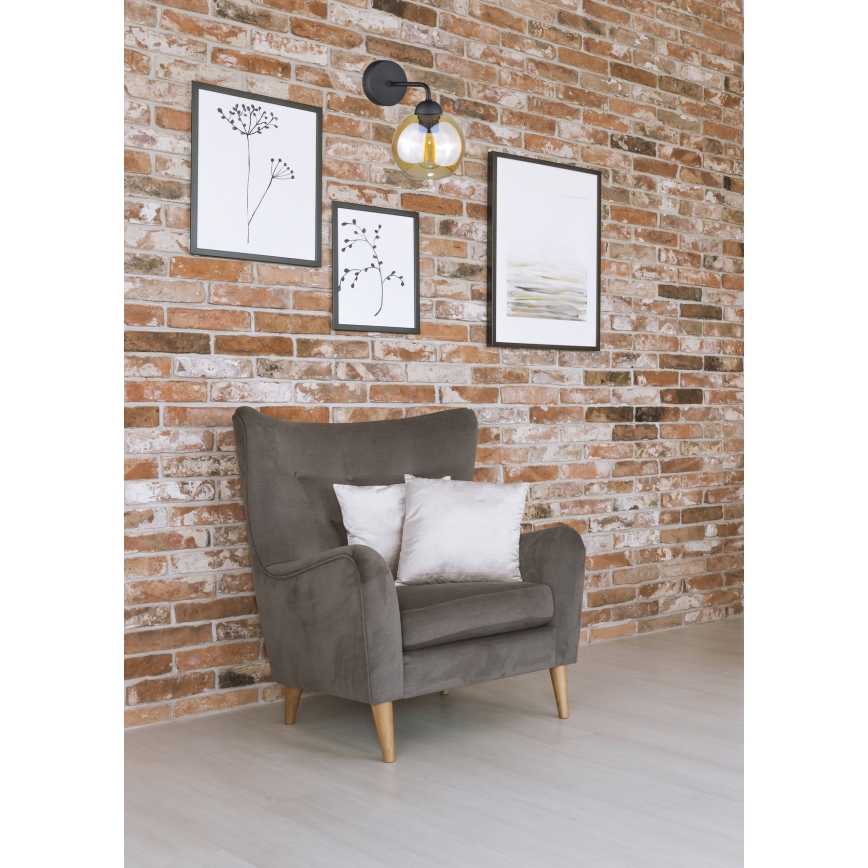 Iluminação de parede MELLE BLACK 1xE27/60W/230V